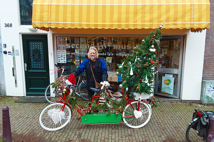 Kerst-fiets van Flowerbikeman